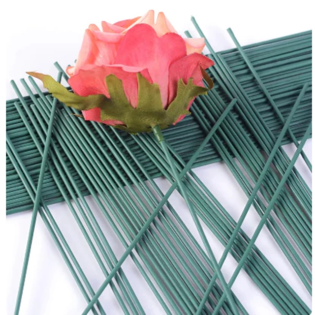 50pcs Green Floral Wire Stems  - Wire Stem Florist recension och pris