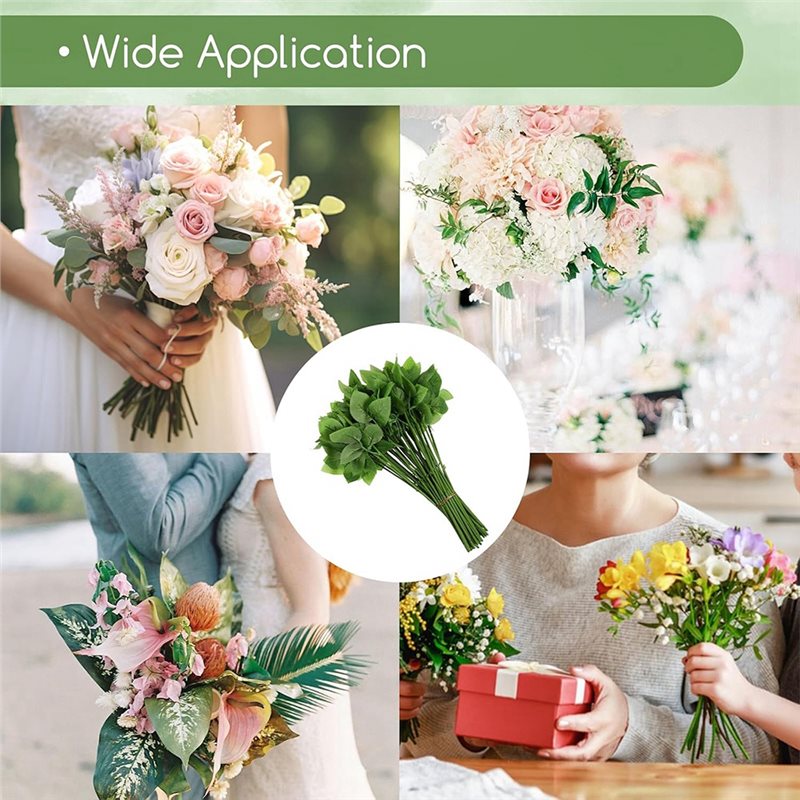 2026 New Rose-Stem With-Leaf A - Wire Stem Florist recension och pris