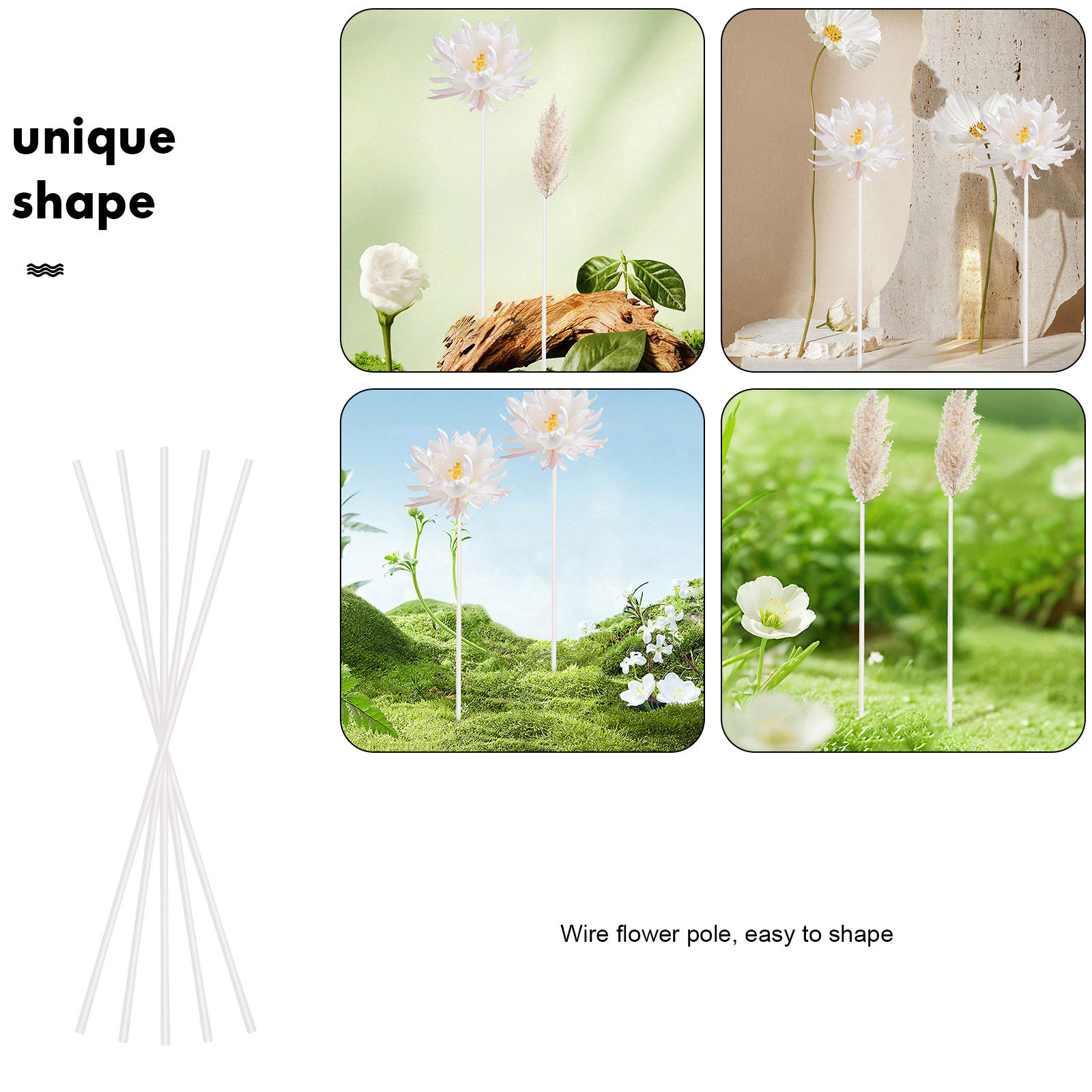 40Pcs Thick Floral Wire Stems  - Wire Stem Florist recension och pris