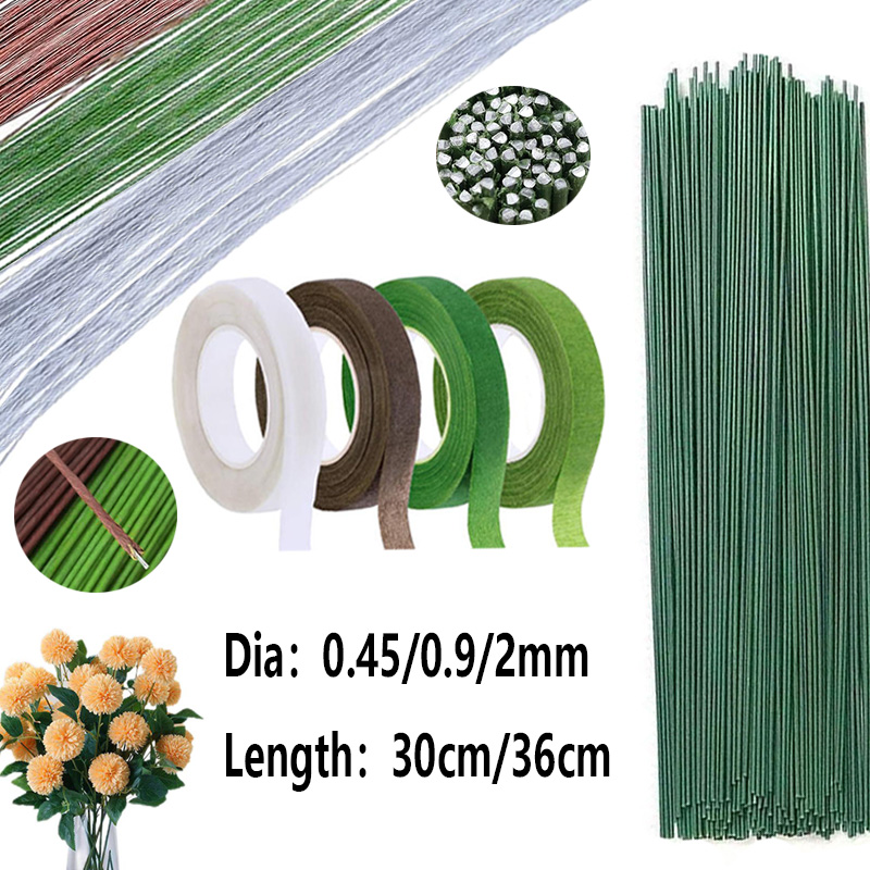 22/20 Gauge LightGreen Floral  - Wire Stem Florist recension och pris